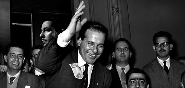 In 1961, Vice President Joao "Jango" Goulart accepts the presidency after Janio Quadros resigns